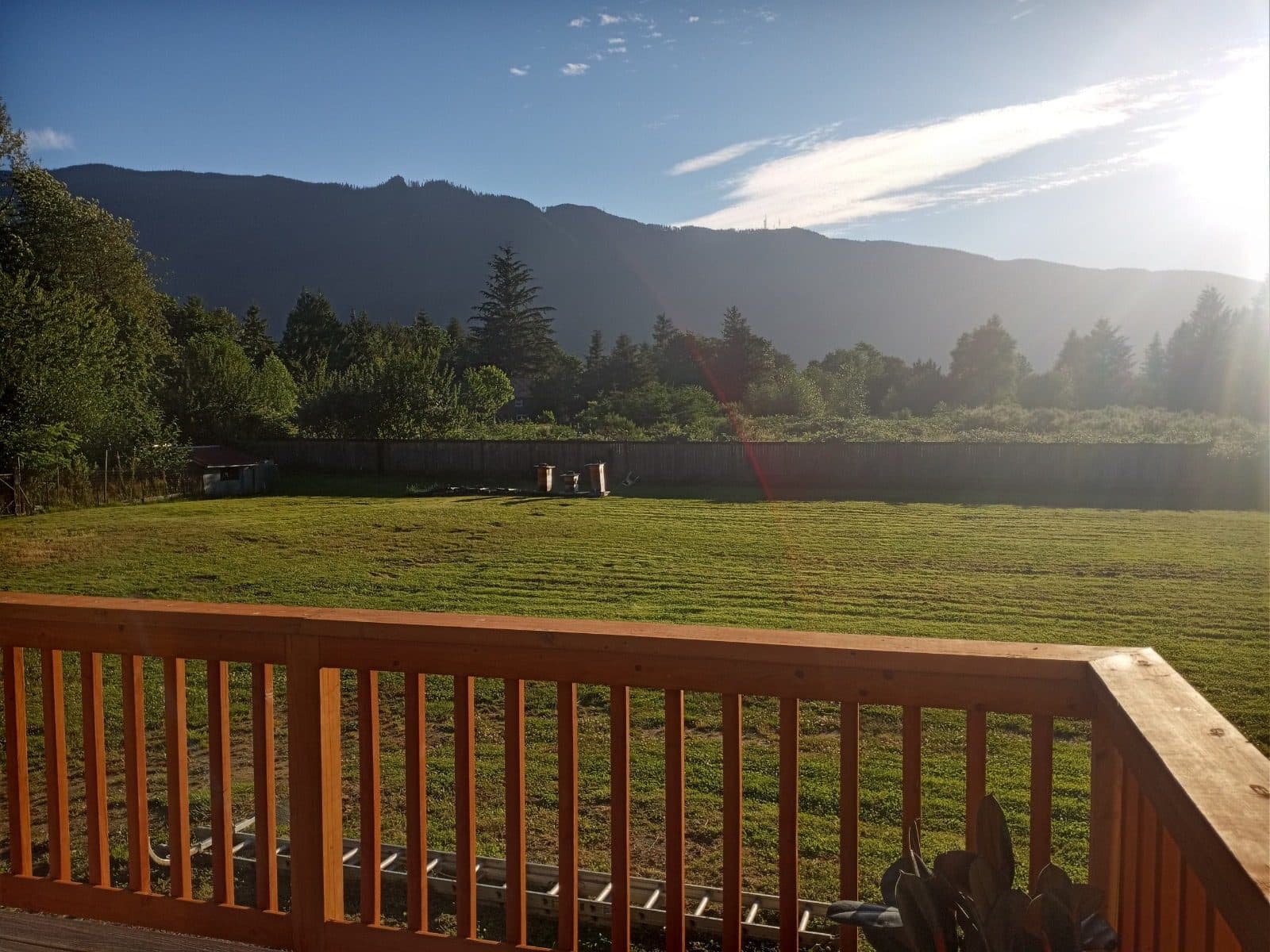 Mountain and valley views surrounding the home in North Bend, Washington